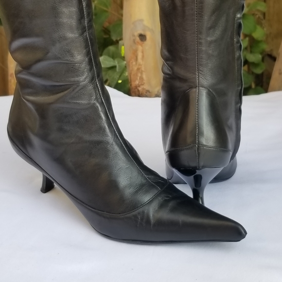 Giuseppe Zanotti gorgeous kitten heels tall knee high leather boots Size 36 - Picture 12 of 16
